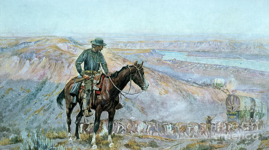 Charles Marion Russell Painting - The Wagon Boss by Charles Marion Russell