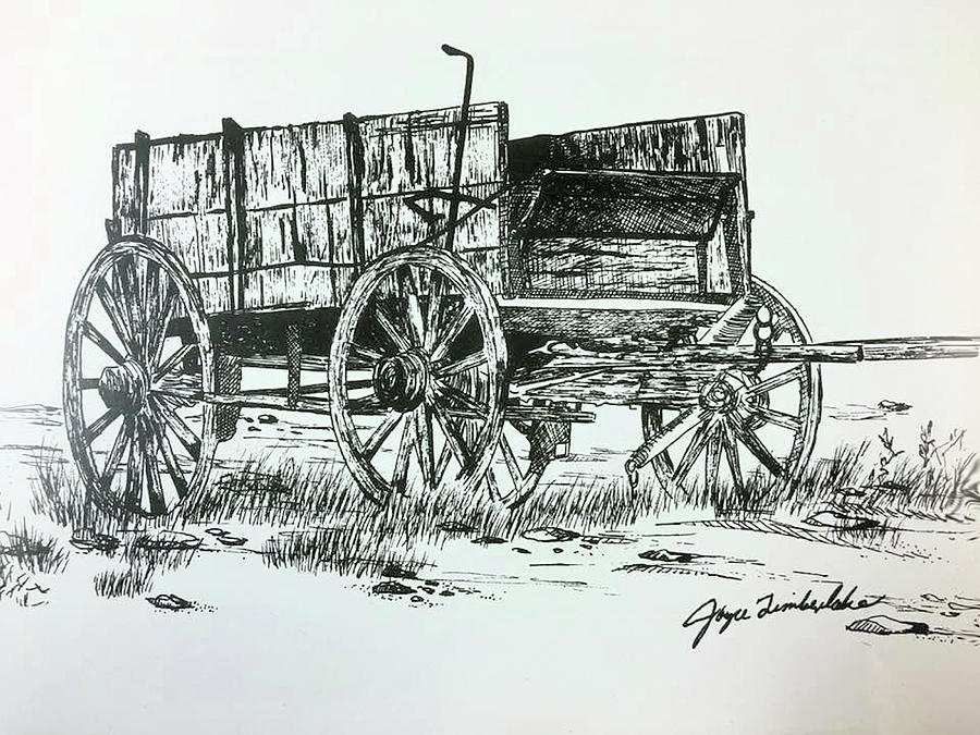 How to Draw a Covered Wagon - YouTube