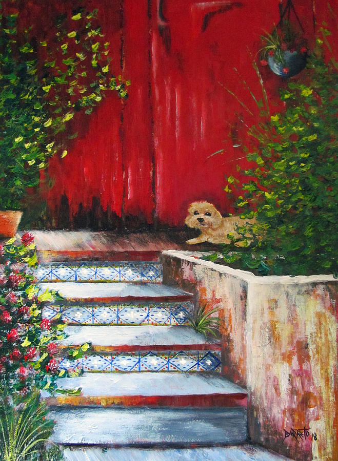 The Wait Painting by Gloria E Barreto-Rodriguez
