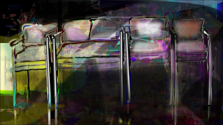 Psychological Digital Art - The Waiting Room by John Kurtyka