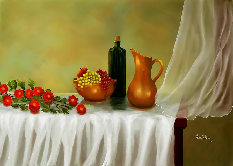 The Waiting Table Painting by Sena Wilson