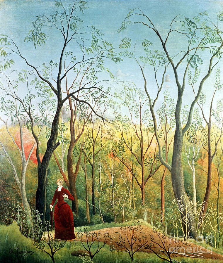The Walk in the Forest Painting by Henri Rousseau