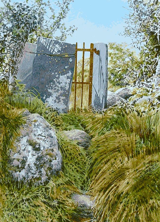 Gate Painting - The walk starts here by Alwyn Dempster Jones