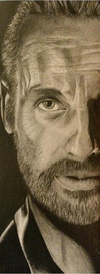 Portrait Drawing - The Walking Dead fan art by Kirsty Willcox