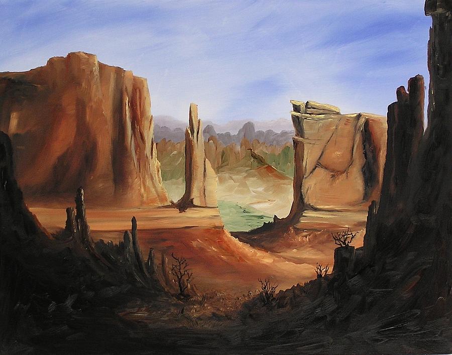 The Wall in Arches Nationial Park Painting by John Johnson