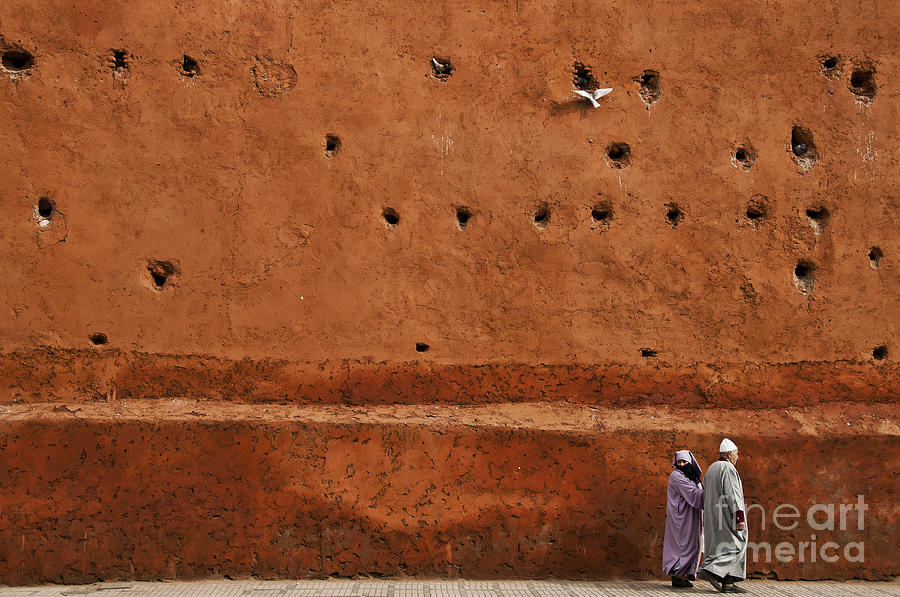 Marrakesh Photograph - The Wall by Marion Galt