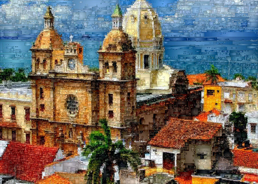 The Walled City in Cartagena de Indias Colombia Digital Art by Rafael Salazar