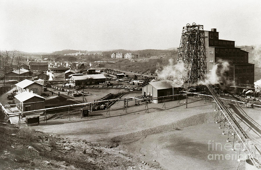 The Wanamie Colliery Lehigh and Wilkes Barre Coal Co Wanamie PA early 1900s Photograph by Arthur Miller
