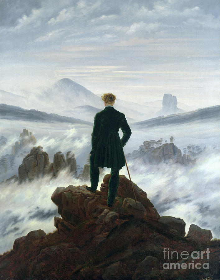 The Wanderer Above The Sea Of Fog Painting by MotionAge Designs