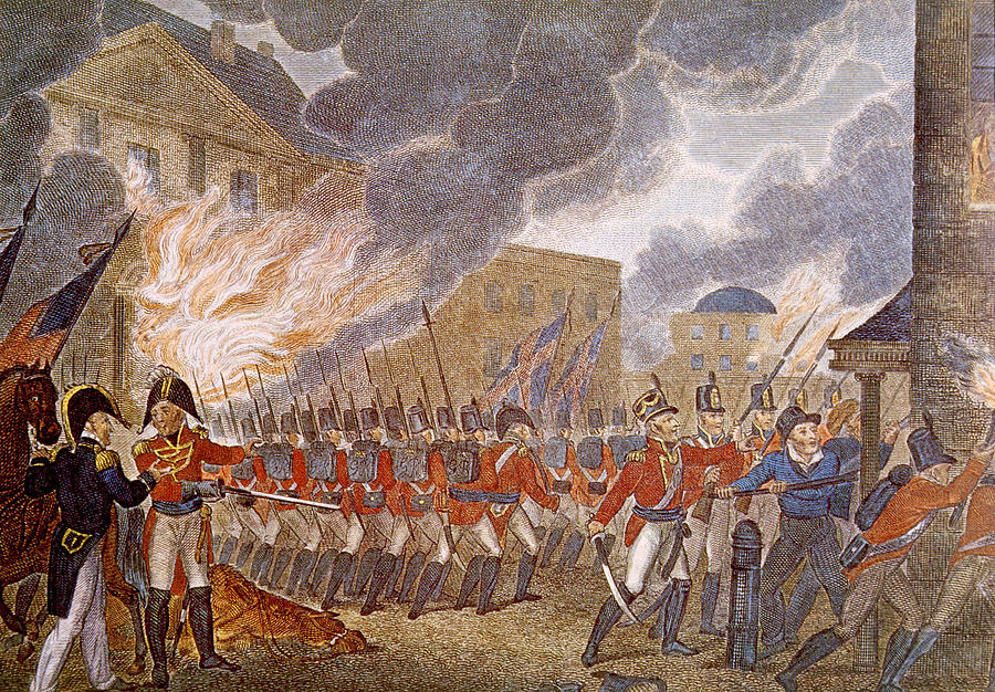 The War Of 1812, British Forces Burning Photograph by Everett