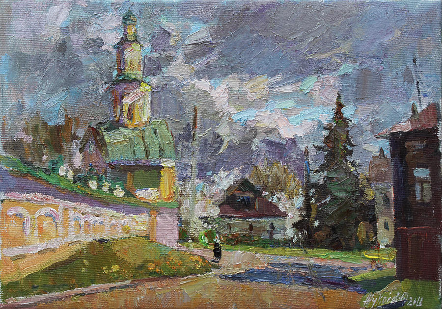 The warm day in Tutaev Painting by Juliya Zhukova