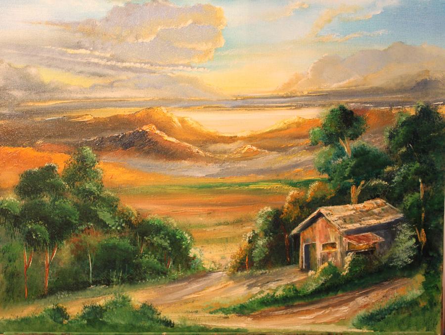 The Warmth of Sunset Painting by Remegio Onia