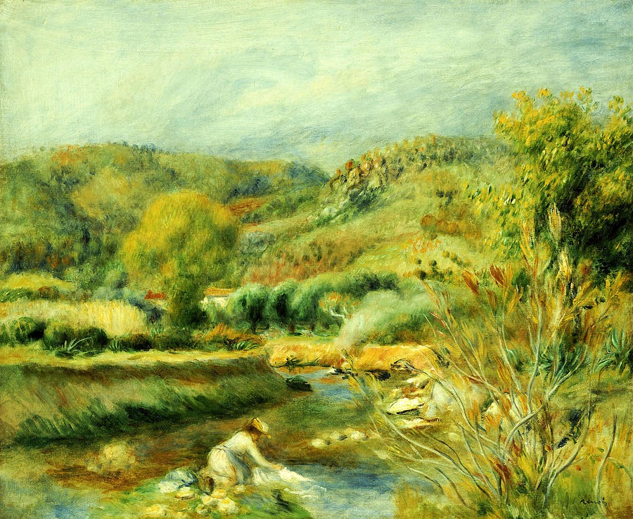 Pierre Auguste Renoir Painting - The Washerwoman by Pierre Auguste Renoir