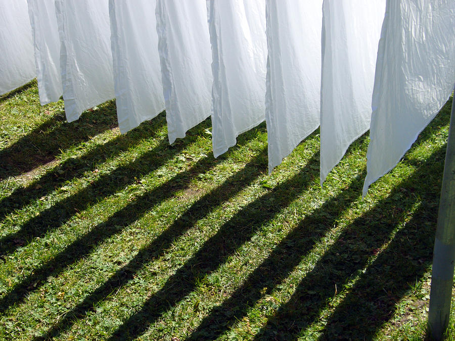The washing is on the line - shadow play Photograph by Matthias Hauser