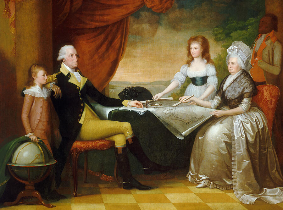 The Washington Family, from 1789-1796 Painting by Edward Savage