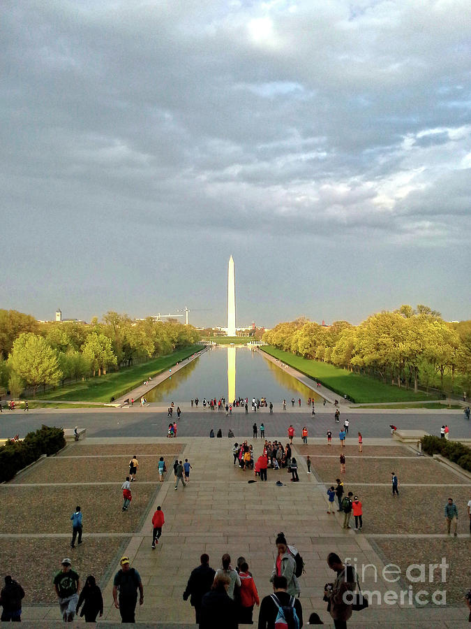 George Washington Photograph - The Washington Monument and The Reflecting Pool by Walter Neal