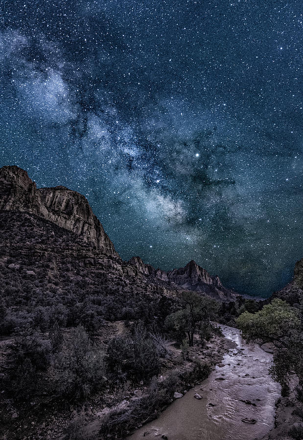The Watchman and the Milky Way Photograph by Hershey Art Images