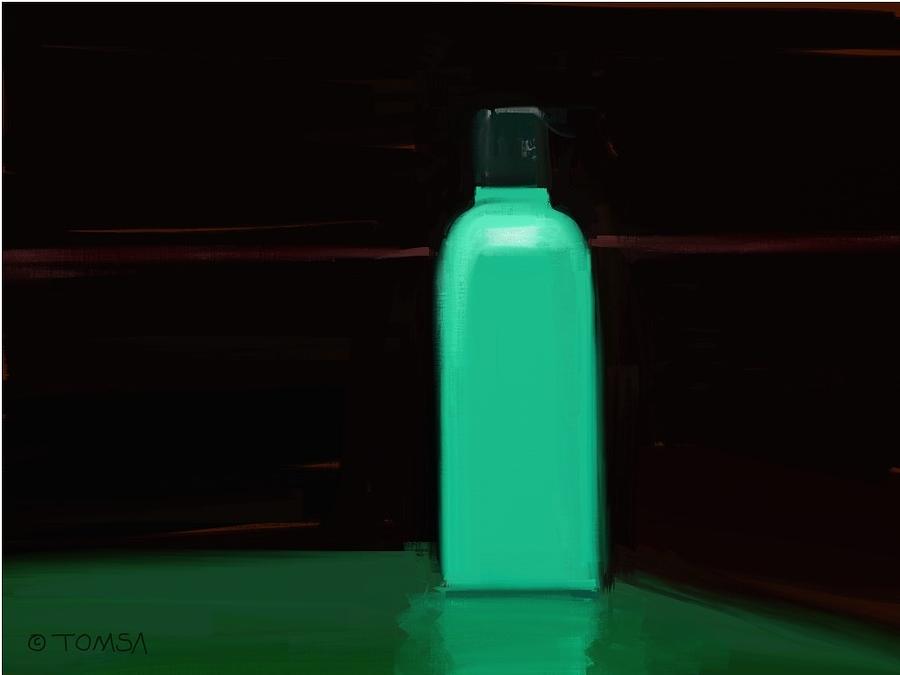 The Water Bottle - Art by Bill Tomsa Digital Art by Bill Tomsa