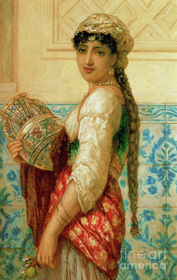 Portrait Painting - The Water Carrier by Augustus Jules Bouvier