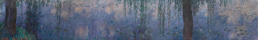 Claude Monet Painting - The Water Lilies - Morning with Willows 1915 - 1926 by Claude Monet