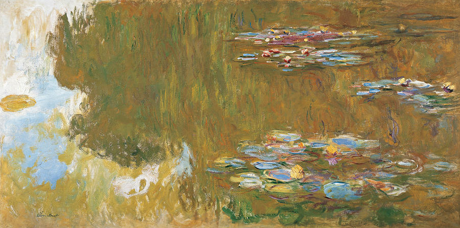 The Water Lily Pond, 1917-1919 Painting by Claude Monet