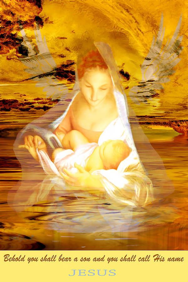 Nativity Painting - The water of life by Valerie Anne Kelly