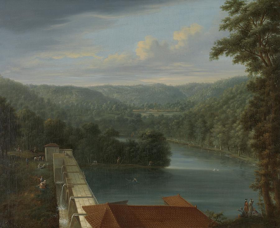 The Water Reservoirs the so-called Bends in Belgrade Forest Johann Christian Vollerdt Jean Bapti Painting by Celestial Images