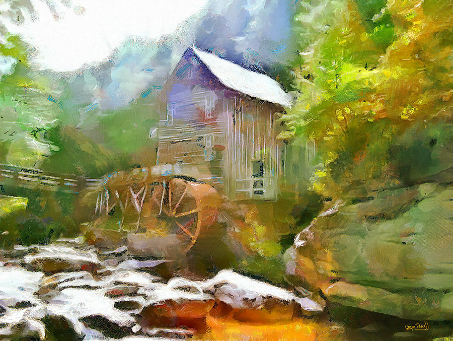 The Water Wheel Painting by Wayne Pascall