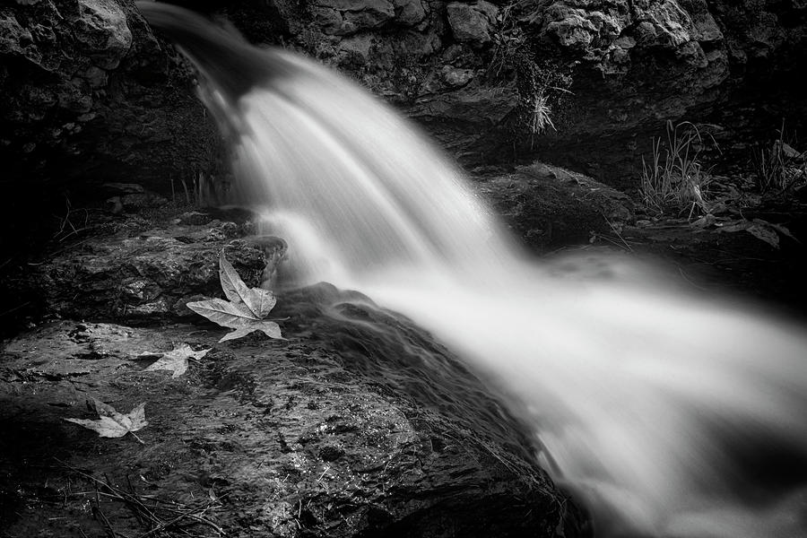The Waterfall in Black and White  Photograph by Saija Lehtonen