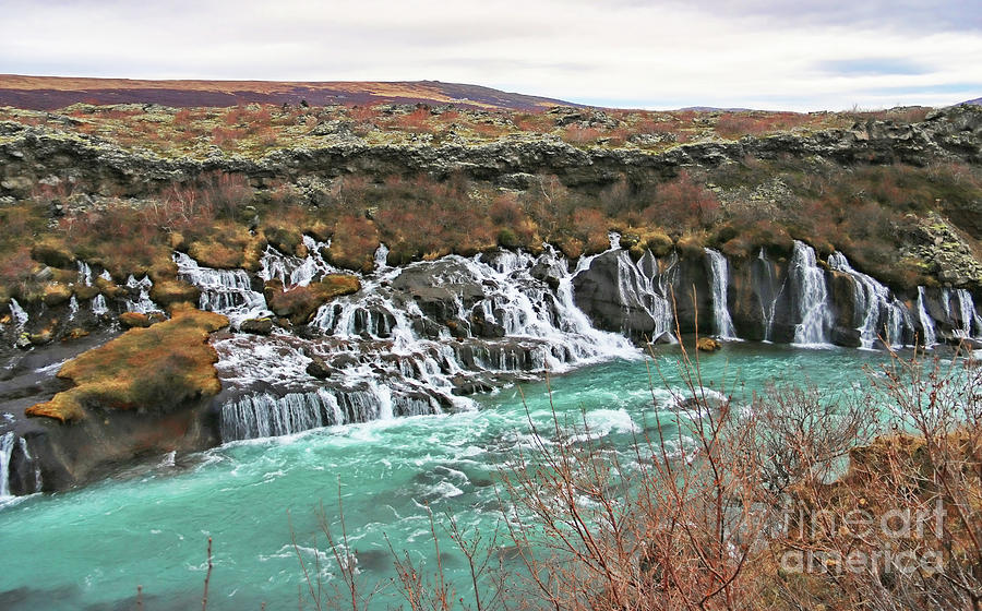 The Waterfalls of Hraunfossar 6295 Photograph by Jack Schultz