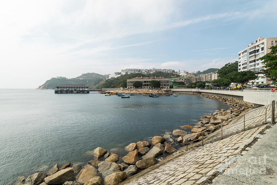 The waterfront promenade in Stanley in Hong Kong island.  Photograph by Didier Marti