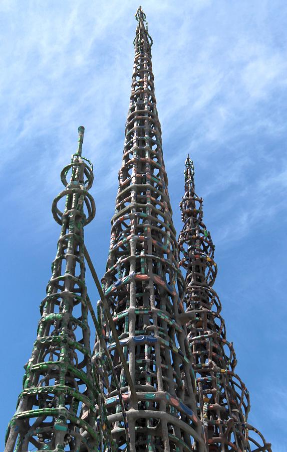 The Watts Towers / 3 Towers / Vertical Photograph by Robert Butler