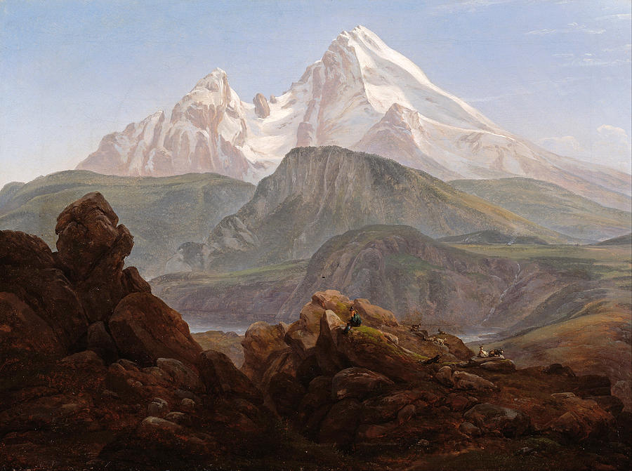 The Watzmann Painting by Johan Christian Dahl