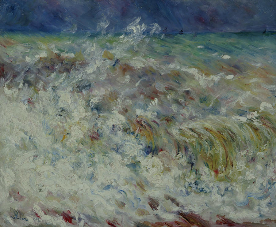 The Wave Painting by Auguste Renoir