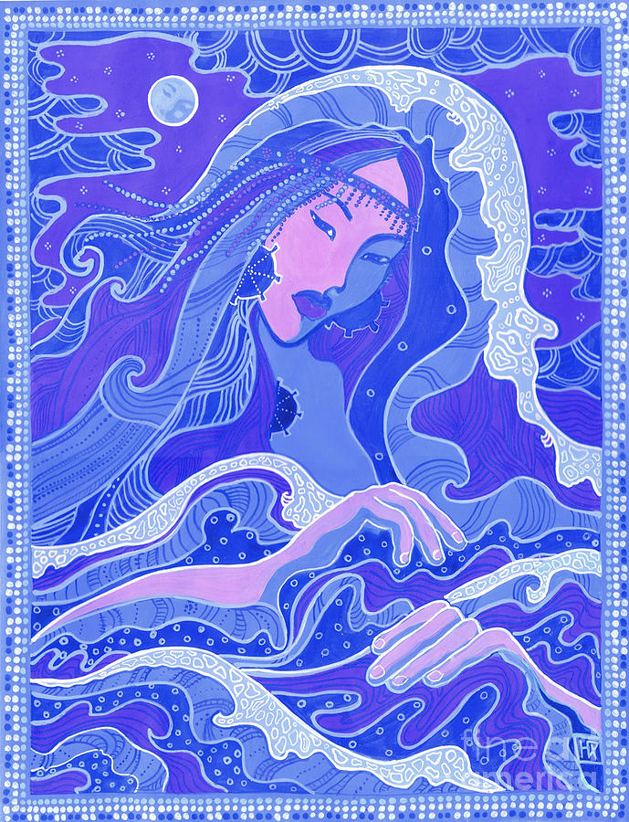 Fantasy Painting - The Wave  by Julia Khoroshikh