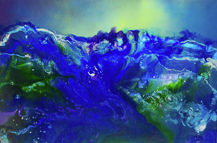 Acrylic Painting - The Wave by Karen Towey