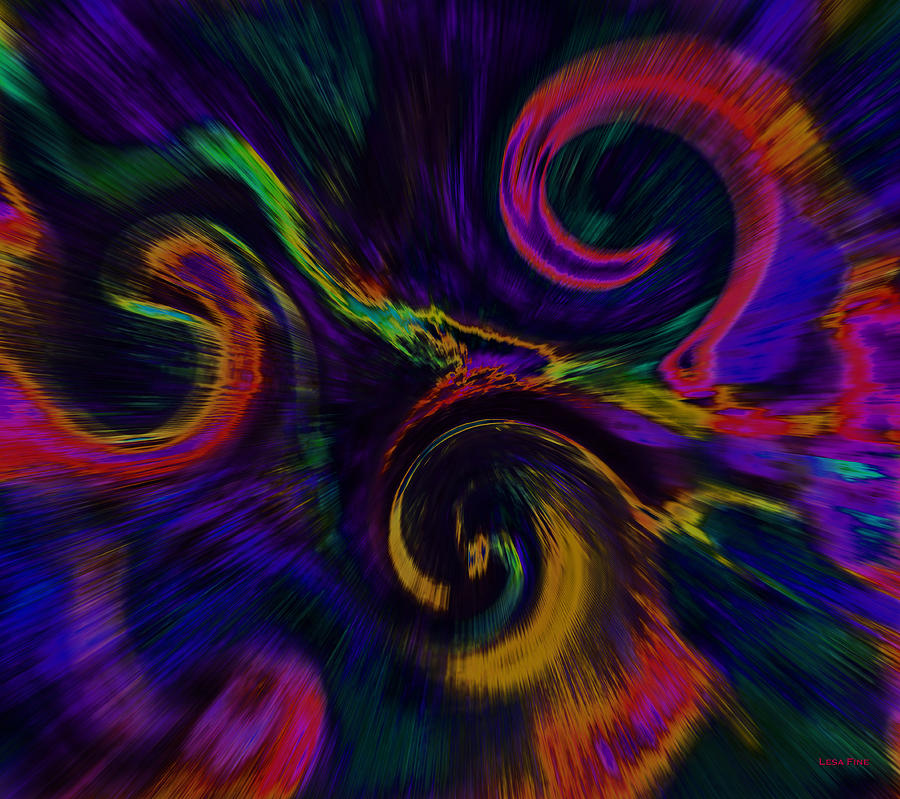 The Wave Of Truth 2 Purple Blur Digital Art by Lesa Fine