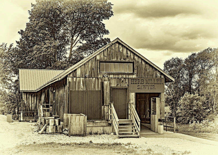 The Way We Were - The Sawmill - Sepia Photograph by Steve Harrington