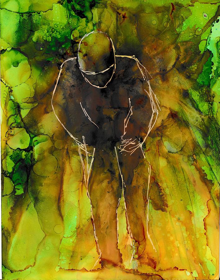 The Weary Man Painting by Louise Adams