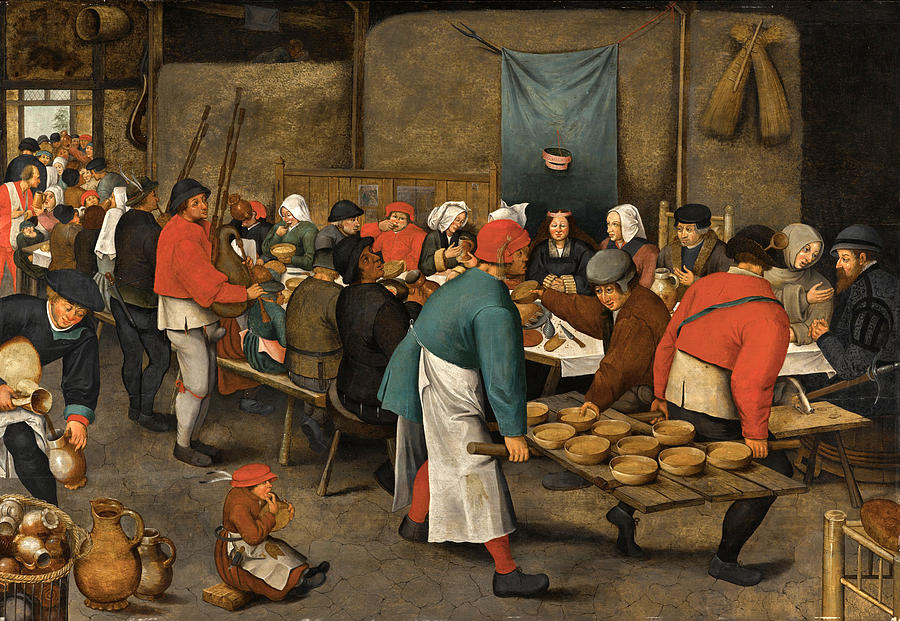 The wedding feast  Painting by Pieter Brueghel the Younger