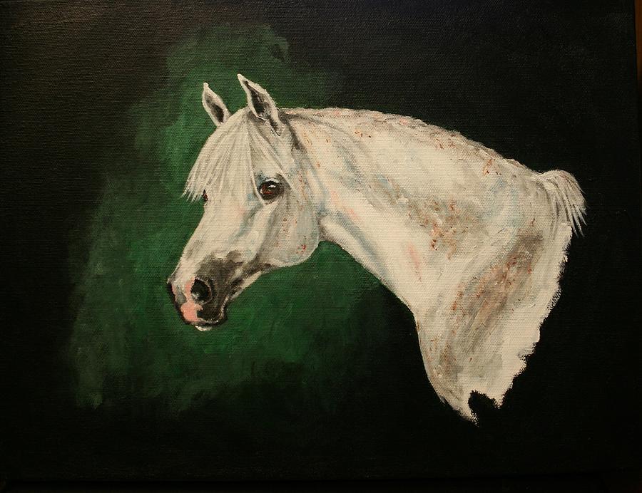 Portrait Painting - The Wedding Horse by Bj Redmond