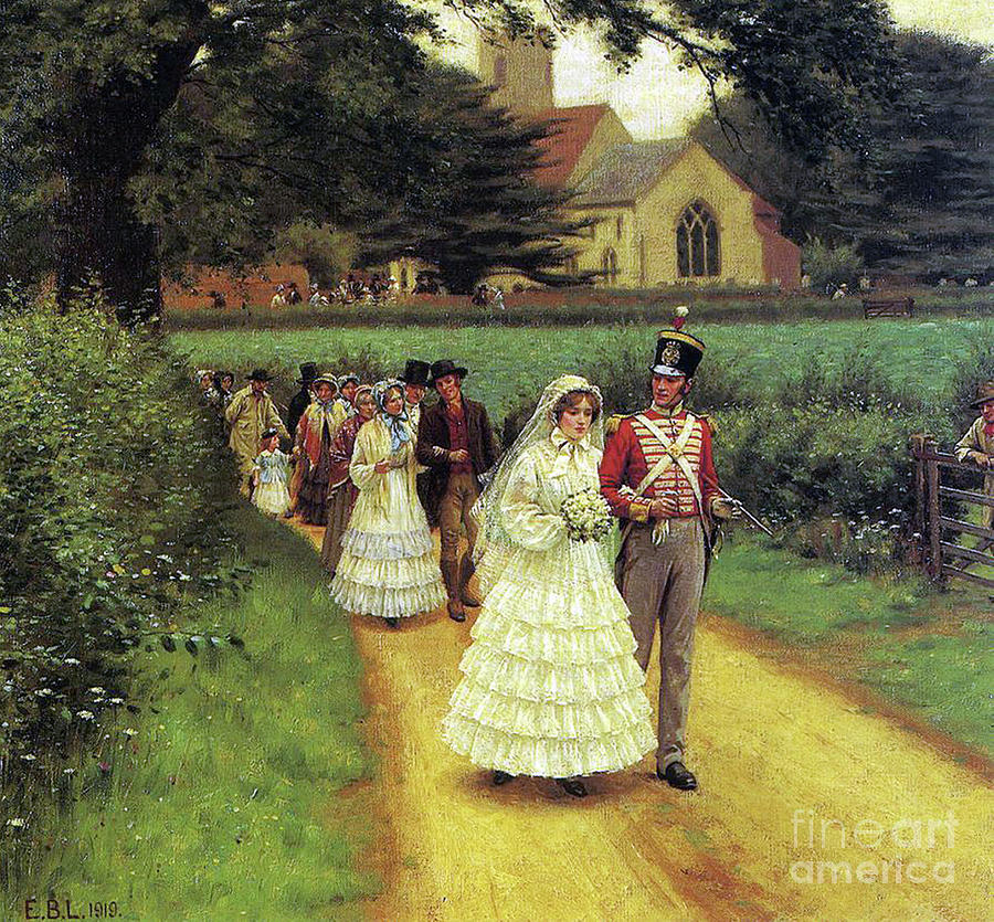 Edmund Blair Leighton Painting - The Wedding March by Edmund Blair Leighton