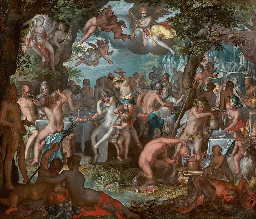 The Wedding of Peleus and Thetis Painting by Joachim Wtewael