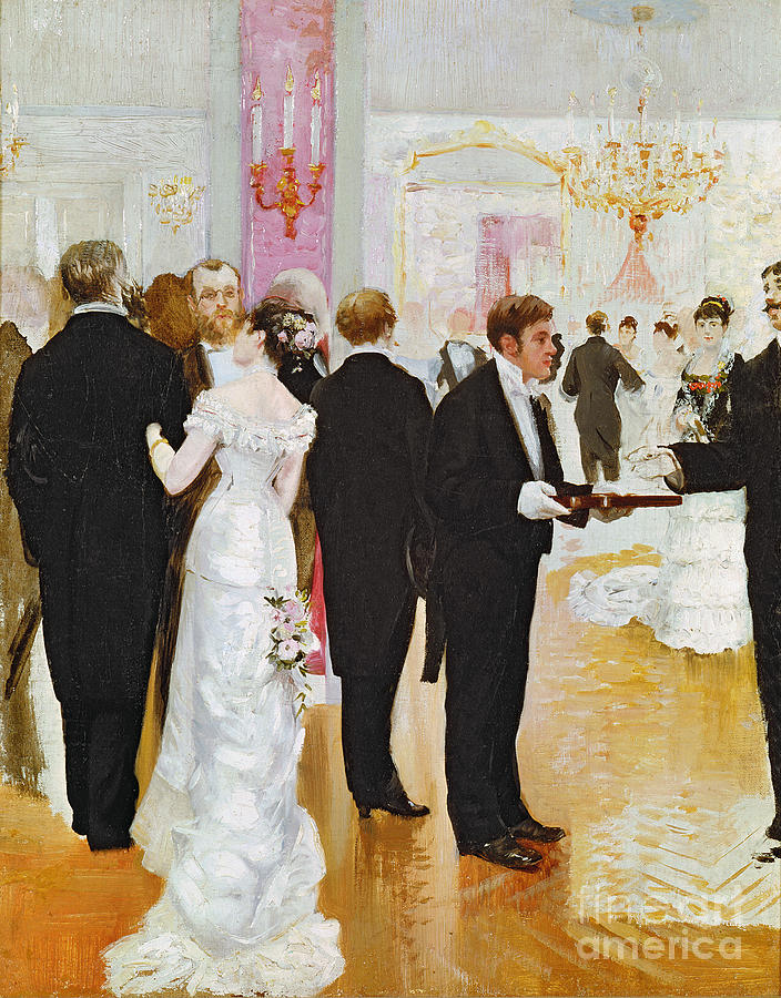 Ball Painting - The Wedding Reception by Jean Beraud