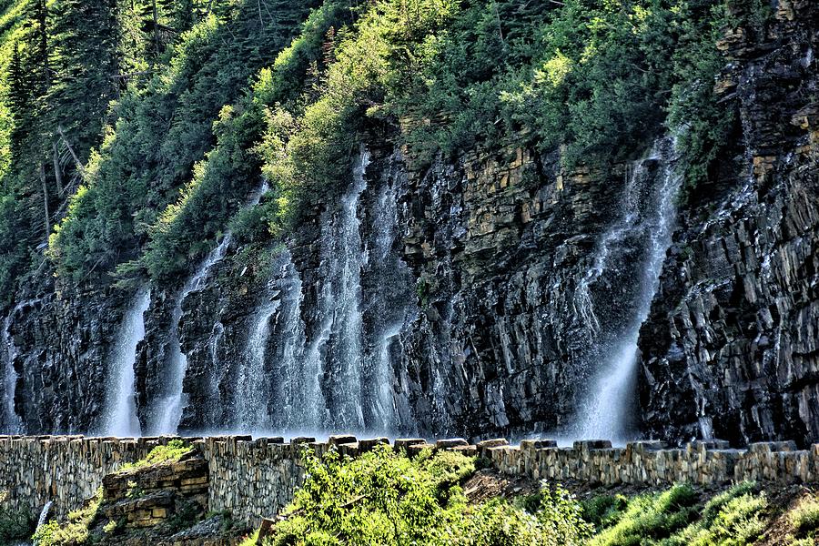 Glacier National Park Photograph - The Weeping Wall 1 by John Trommer