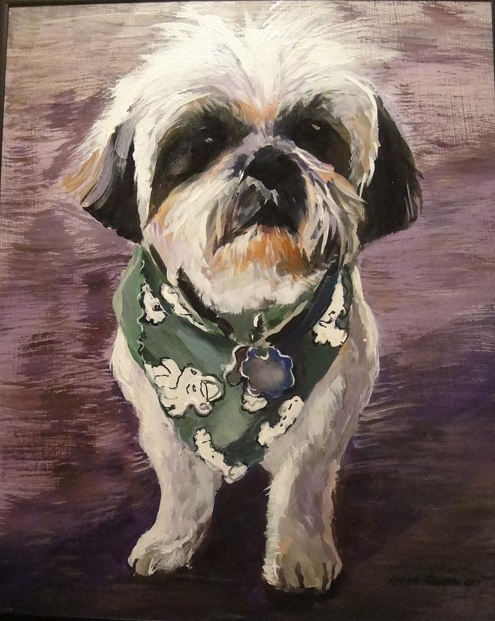 The Well-Dressed Shih-Tzu Painting by Edith Hunsberger