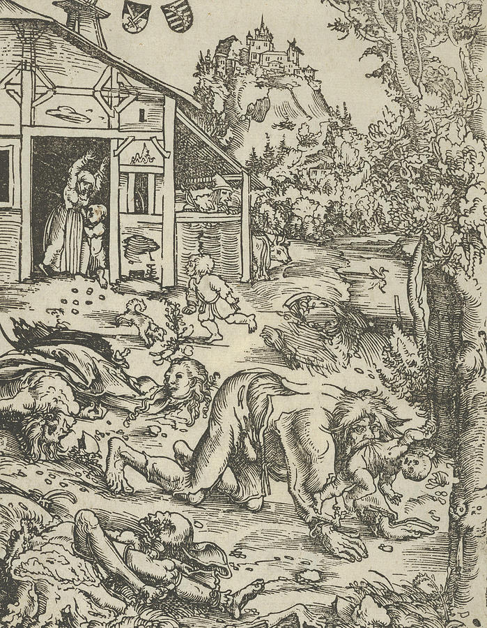 The Werewolf or the Cannibal Relief by Lucas Cranach the Elder