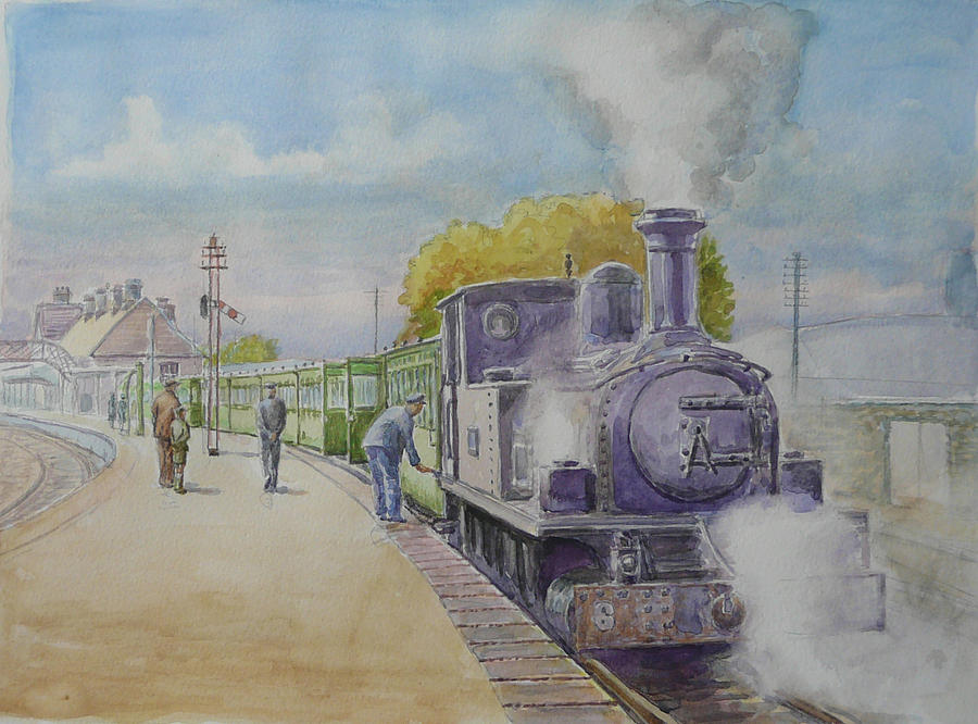 West Clare Railway Painting - The West Clare at Ennis by TOMAS OMaoldomhnaigh