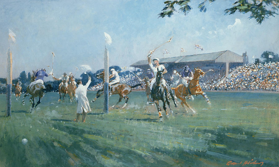 Horse Painting - The Westchester Cup by Gilbert Holiday