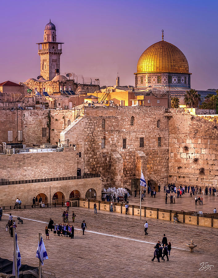 The Western Wall At Sunset Photograph by Endre Balogh